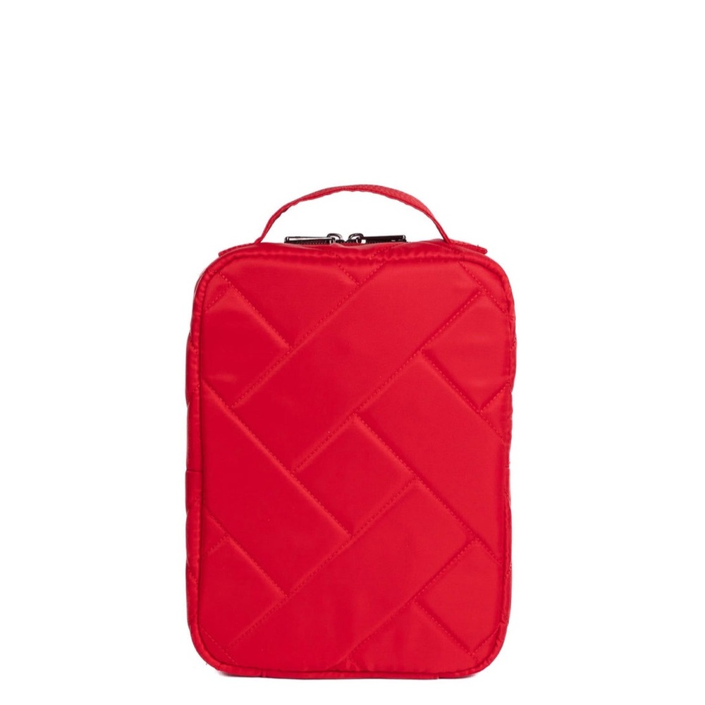 Lug Wingback Hanging Toiletry Case NWT Poppy Red